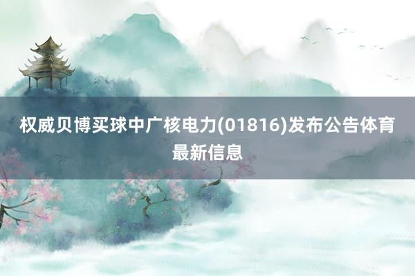 权威贝博买球中广核电力(01816)发布公告体育最新信息