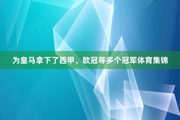 为皇马拿下了西甲、欧冠等多个冠军体育集锦