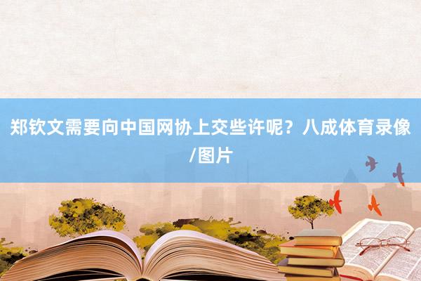 郑钦文需要向中国网协上交些许呢？八成体育录像/图片